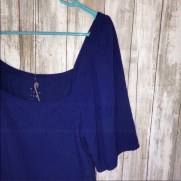 NWT A New Day Blue Square Neck Blouse - Picture 3 of 6